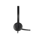 Logitech 981-000475 auricular y casco alámbrico de diadema para oficina o centro de llamadas con conector USB tipo A en color negro