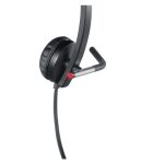 Auriculares Logitech 981-000519 alámbricos con diseño de diadema, color negro y plata, ideales para oficinas y centros de llamadas. Conexión USB tipo A.