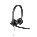 Imagen del Logitech H570e, auriculares alámbricos de diadema ideal para oficina o centro de llamadas, color negro, SKU 981-000575