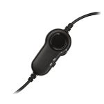 Auriculares alámbricos Logitech 981-000589 negros con diadema ajustable, ideales para oficina y centros de llamadas