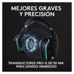 Auriculares Logitech G G935 Gaming con micrófono, sonido envolvente y retroiluminación RGB, SKU 981-000744