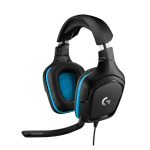 Auriculares y casco Logitech G modelo 981-000770, diadema para juegos alámbrica en colores negro y azul