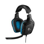 Auriculares y casco Logitech G modelo 981-000770, diadema para juegos alámbrica en colores negro y azul