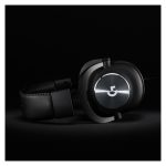 Auriculares y casco Logitech G modelo 981-000818, diseño de diadema, alámbricos, ideales para juegos, color negro.