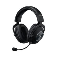 Auriculares y casco Logitech G modelo 981-000818, diseño de diadema, alámbricos, ideales para juegos, color negro.