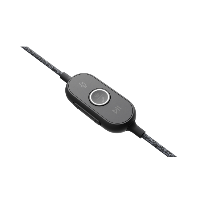 Logitech 981-000870 auricular y casco Auriculares Alámbrico Diadema Llamadas/Música USB Tipo C Grafito 4 Logitech 981-000870 detalle controles
