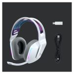 Logitech G auriculares inalámbricos para juegos, modelo 981-000883, con diadema en color blanco, ideales para gaming