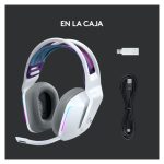 Logitech G auriculares inalámbricos para juegos, modelo 981-000883, con diadema en color blanco, ideales para gaming