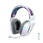Logitech G auriculares inalámbricos para juegos, modelo 981-000883, con diadema en color blanco, ideales para gaming