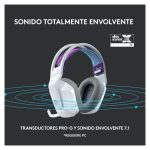 Logitech G auriculares inalámbricos para juegos, modelo 981-000883, con diadema en color blanco, ideales para gaming