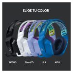 Auricular y casco inalámbrico Logitech G, diseño de diadema para juego en color lila, SKU 981-000890