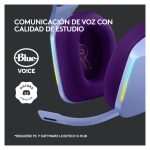 Auricular y casco inalámbrico Logitech G, diseño de diadema para juego en color lila, SKU 981-000890