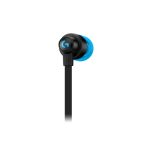 Auriculares alámbricos Logitech G modelo 981-000924, diseñado para juegos, con micrófono integrado, color negro, y diseño ergonómico dentro de oído.