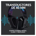 Auriculares Logitech G G535, modelo G535 Headset, SKU 981-000972. Casco ligero y cómodo con sonido envolvente y micrófono de alta calidad.