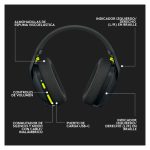 Auriculares inalámbricos Logitech G G435 con micrófono y conexiones Bluetooth y USB, SKU 981-001050