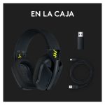 Auriculares inalámbricos Logitech G G435 con micrófono y conexiones Bluetooth y USB, SKU 981-001050