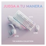 Auriculares Logitech G735 con iluminación RGB, almohadillas cómodas y micrófono desmontable. SKU: 981-001083