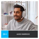 Auriculares Logitech Zone Vibe 100 con cancelación de ruido, micrófono integrado y diseño ergonómico. SKU 981-001219