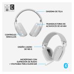 Auriculares Logitech Zone Vibe 100 con cancelación de ruido, micrófono integrado y diseño ergonómico. SKU 981-001219