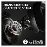 Auriculares inalámbricos Logitech G PRO X 2 LIGHTSPEED con micrófono desmontable, diadema ajustable y sonido envolvente. SKU 981-001269