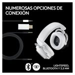 Auriculares inalámbricos Logitech G PRO X 2 LIGHTSPEED con micrófono desmontable, diadema ajustable y sonido envolvente. SKU 981-001269