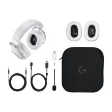 Auriculares inalámbricos Logitech G PRO X 2 LIGHTSPEED con micrófono desmontable, diadema ajustable y sonido envolvente. SKU 981-001269