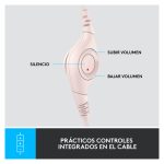 Auriculares Logitech H390 con micrófono, conexión USB. SKU 981-001281