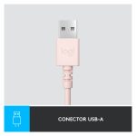 Auriculares Logitech H390 con micrófono, conexión USB. SKU 981-001281