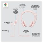 Auriculares Logitech H390 con micrófono, conexión USB. SKU 981-001281