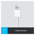 Auriculares Logitech H390 con micrófono USB, cancelación de ruido y controles en el cable. SKU: 981-001286.