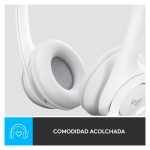 Auriculares Logitech H390 con micrófono USB, cancelación de ruido y controles en el cable. SKU: 981-001286.