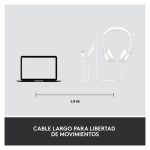 Auriculares Logitech H390 con micrófono USB, cancelación de ruido y controles en el cable. SKU: 981-001286.