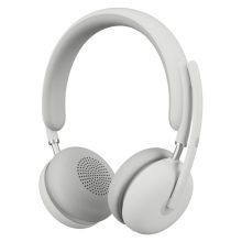Imagen de los auriculares Logitech Zone Wireless 2 en color blanco, diadema ajustable, conexión USB Tipo C y Bluetooth. SKU 981-001299