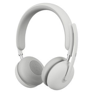 Imagen de los auriculares Logitech Zone Wireless 2 en color blanco, diadema ajustable, conexión USB Tipo C y Bluetooth. SKU 981-001299