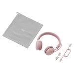 Auriculares inalámbricos y alámbricos Logitech Zone Wireless 2, diadema de oficina o centro de llamadas, conectividad Bluetooth y USB Tipo C, color rosa. SKU: 981-001304