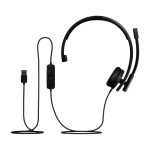 Logitech H570e auriculares alámbricos con diadema para oficina y centros de llamadas, conexión USB tipo A, color negro, SKU 981-001426