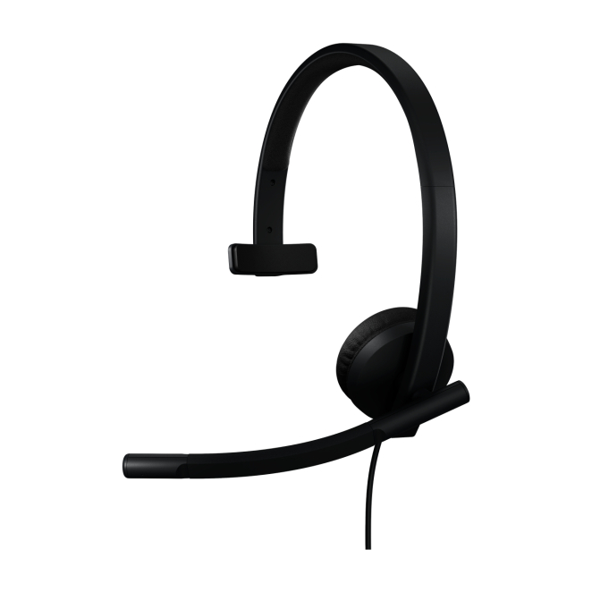 Logitech Auriculares Alámbricos USB para Oficina Logitech H570e auriculares alámbricos con diadema para oficina y centros de llamadas, conexión USB tipo A, color negro, SKU 981-001426