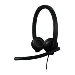 Logitech H570e auriculares alámbricos con diadema para oficina y centros de llamadas, USB Tipo C, color negro. SKU: 981-001431