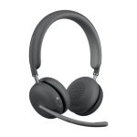 Auriculares Logitech Zone Wireless 2, Bluetooth, conector USB Tipo C, diadema para oficina, color grafito, SKU 981-001436