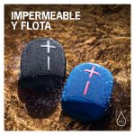 Altavoz portátil Ultimate Ears WONDERBOOM 3 con sonido envolvente de 360 grados, resistente al agua y con 13 horas de autonomía. SKU 984-001829