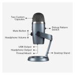 Micrófono Logitech G Yeti Nano de alta calidad con conexión USB, compacto y perfecto para streaming y grabación, SKU 988-000205