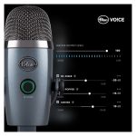 Micrófono Logitech G Yeti Nano de alta calidad con conexión USB, compacto y perfecto para streaming y grabación, SKU 988-000205