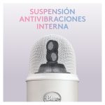 Micrófono Blue Microphones Yeti Aurora Collection en color blanco para mesa, ideal para podcasts y grabaciones con SKU 988-000533