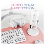 Micrófono Blue Microphones Yeti Aurora Collection en color blanco para mesa, ideal para podcasts y grabaciones con SKU 988-000533
