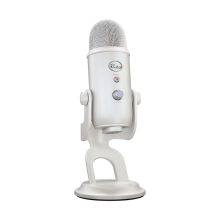Micrófono Blue Microphones Yeti Aurora Collection en color blanco para mesa, ideal para podcasts y grabaciones con SKU 988-000533