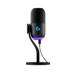 Micrófono Logitech G Yeti GX con alta calidad de grabación profesional, SKU 988-000569. Ideal para streaming y podcasting.