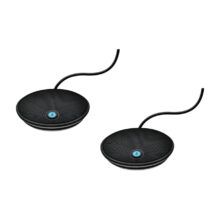 Logitech 989-000173 micrófono negro para videoconferencias, ideal para equipos de videoconferencia