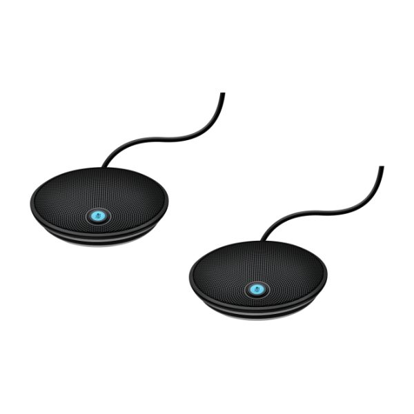 Logitech 989-000173 micrófono negro para videoconferencias, ideal para equipos de videoconferencia