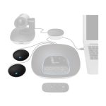 Logitech 989-000173 micrófono negro para videoconferencias, ideal para equipos de videoconferencia