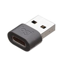 Logitech 989-000982 cambiador de género para cable USB C a USB A de color grafito